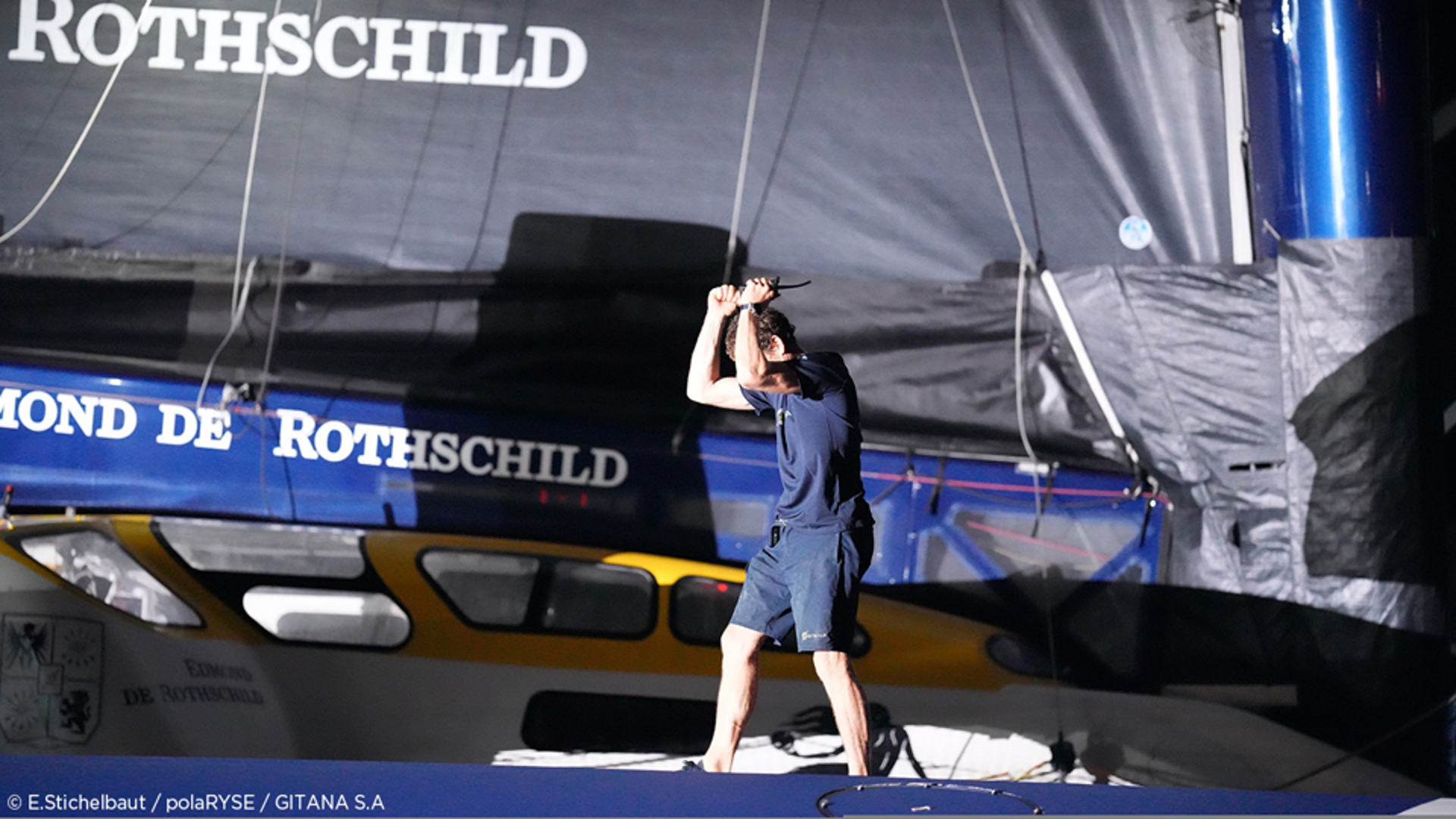 Charles Caudrelier, grand vainqueur de la Route du Rhum à bord du Maxi Edmond de Rothschild